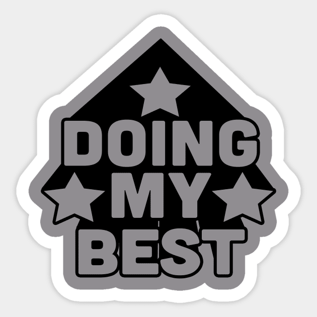 Doing my Best (For Light Shirts) Sticker by VeryBear